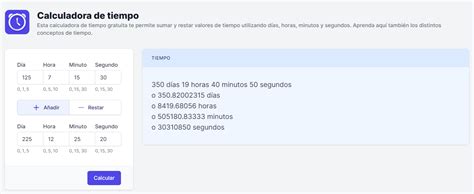 Calculadora De Tiempo .